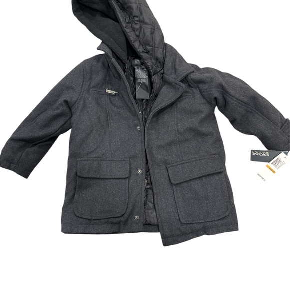 Kenneth Cole Kids Dark Gray Hooded Jacket - Picture 1 of 3